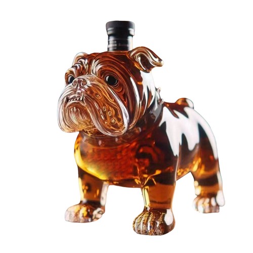 Bottiglia whisky forma bulldog - bottiglia,