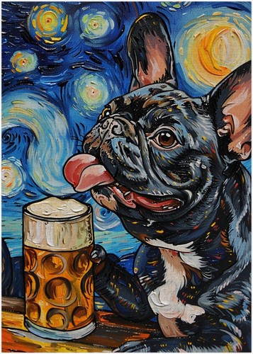 Puzzle birra bulldog francese - puzzle,