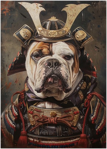 Puzzle samurai bulldog - samurai,