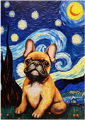 Puzzle bulldog francese notte - bulldog,